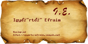 Igyártó Efraim névjegykártya